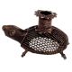Brass Dokra Art Jali Design Tortoise Candle Holder