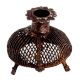Brass Dokra Art Jali Design Tortoise Candle Holder