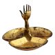 Brass Hand Triple Serving Bowl Set