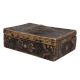 Old Brass Chinese Inscription Engraved Rectangular Box