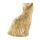 Brass Wild Cat Statue Sitting For Home Decoration