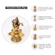 Brass Dancing Ganesha Five Wicks Oil Lamps Or Diyas
