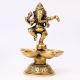Brass Dancing Ganesha Five Wicks Oil Lamps Or Diyas