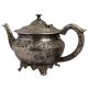 Ornate Brass Short Tea Or Coffee Pot With Stout In Silver polish