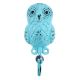 Antique Turquoise Owl Iron Hook