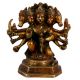 Hindu Brass Statue Of Lord Panchmukhi Hanuman