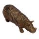 Golden Brass Wild Rhinoceros Statue