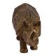 Golden Brass Wild Rhinoceros Statue