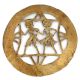 Miniature Round Brass Wall Hanging Of A Happy Tribal Dancing Couple