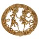 Brass Dhokra Wall Art Tribal Couple Romantic Mood With Decorative Border