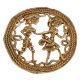 Round Rope Border Brass Dhokra Art Tribal Couple