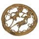 Brass Dhokra Round Wall Hanging Tribal Couple With Rope Design Border