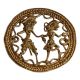 Round Rope Border Couple Brass Dhokra Art