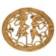 Round Brass Wall Art Tribal Figurine Wall Hanging