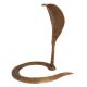 Etched Hindu Brass Cobra Head Nag Devta Statue