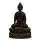Brass Meditating Buddha Sitting On Lotus Base In Black Finish