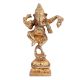 Brass Dancing Ganesha Statue In Golden Finish