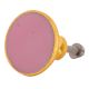 Pink Round Metal and Resin Cabinet Knobs