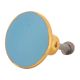 Turquoise Round Metal and Resin Cabinet Knobs