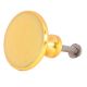Yellow Round Metal and Resin Cabinet Knobs