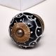Black Floral Embossed Cabinet knob