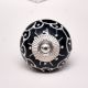 Black Floral Embossed Cabinet knob