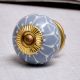Grey Floral Embossed Cabinet knob