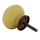 Yellow Floral Embossed Cabinet knob