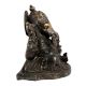 Black Brass Sitting Ganesha Blessing Pose Statue Idol For Gifting