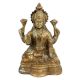 Hand Made Brass Goddess Laxmi Statue Four Hands On A Lotus Base