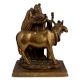 Brass Radha Krishna With Cow Statue