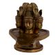 Brass Three Shiva Faces Shivling Worship Statue