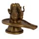 Brass Three Shiva Faces Shivling Worship Statue