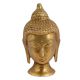 Hand Crafted Golden Brass Buddha Head Statue