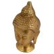 Hand Crafted Golden Brass Buddha Head Statue