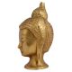 Hand Crafted Golden Brass Buddha Head Statue