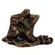 Brass Good Luck Frog with Child feng shui gift