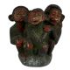 Brass Three Monkey Sitting Together Statue