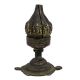 Black Brass Ganpati Carved Lotus Flower Rotating Candle Holder