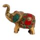 Handpainted Brass Elephant Artifact For Decoration