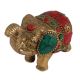 Handpainted Brass Elephant Artifact For Decoration