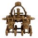 Carved Design Brass Bullock Cart DÃ©cor Showpiece