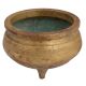 Brass Round Brass Planter Pot On Three Legs