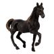 Brass Galloping Horse Statue In Black Finish