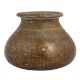 Wide Round Base Delicate Carved Design Brass Water Pot