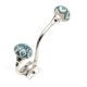 Sea Green Flower Ceramic Silver Iron Hook