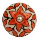 Handmade Orange Floral Ceramic Wine Bottle Stopper