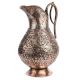 Hand Carved Copper Floral Design Water Jug