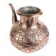 Embossed Floral Design Copper Water Pot With Stout