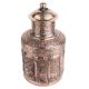 Hand Carved Floral Motifs Copper Jar with Lid